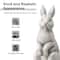 Glitzhome® 22.75" MGO White Standing Rabbit Statue